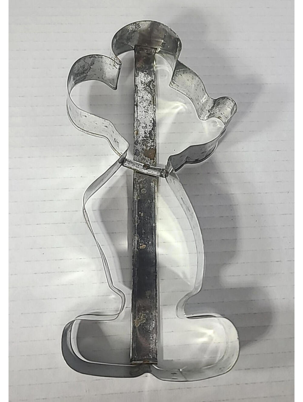 Vintage Walt Disney Productions Mickey Mouse Figure Metal Cookie Cutter 7.5 inch
